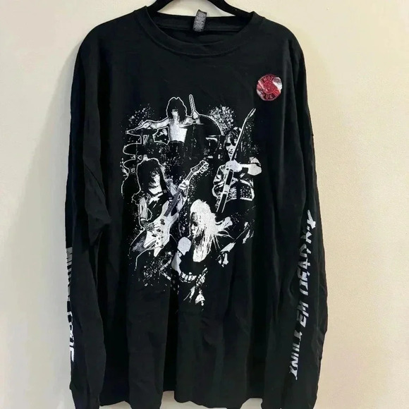 New Motley Crue Knock Em Dead Kid Long Sleeve Tee SZ XXL - Picture 1 of 7